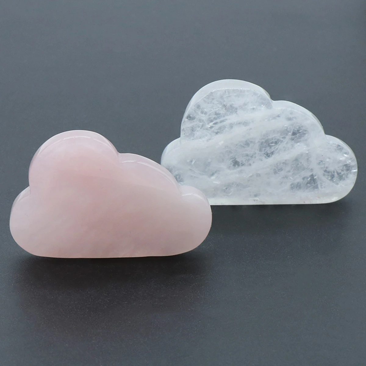 1PC Natural Pink Crystal Clouds Healing Quartz Ornament Energy Stones Reiki Crafts Home Decoration