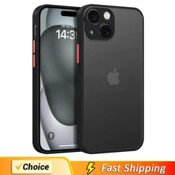 Funda de teléfono mate para iPhone 14 13 12 15 Pro Max Mini, funda de silicona suave de lujo a prueba de golpes para iPhone 11 XS MAX X XR 7 8 Plus SE