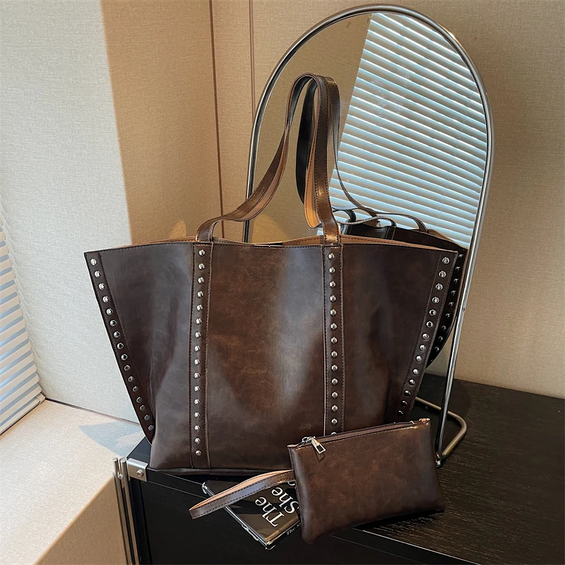 

Осенне-зимняя винтажная сумка большой вместимости, женская новая модная простая дорожная сумка на плечо, студенческая большая сумка