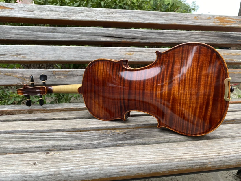 powerful sound! complete backboard !handmade Stradivarius Violin 4/4 Italian retro Professional Violino musical instrument