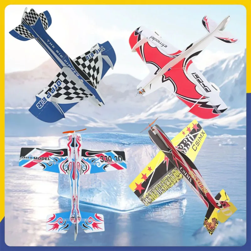 2025 New 3D Aerobatic Flight Remote Control Mercury Magic Board 330 RC Airplane Toy DIY Manual Assembly Model Gift for Festival