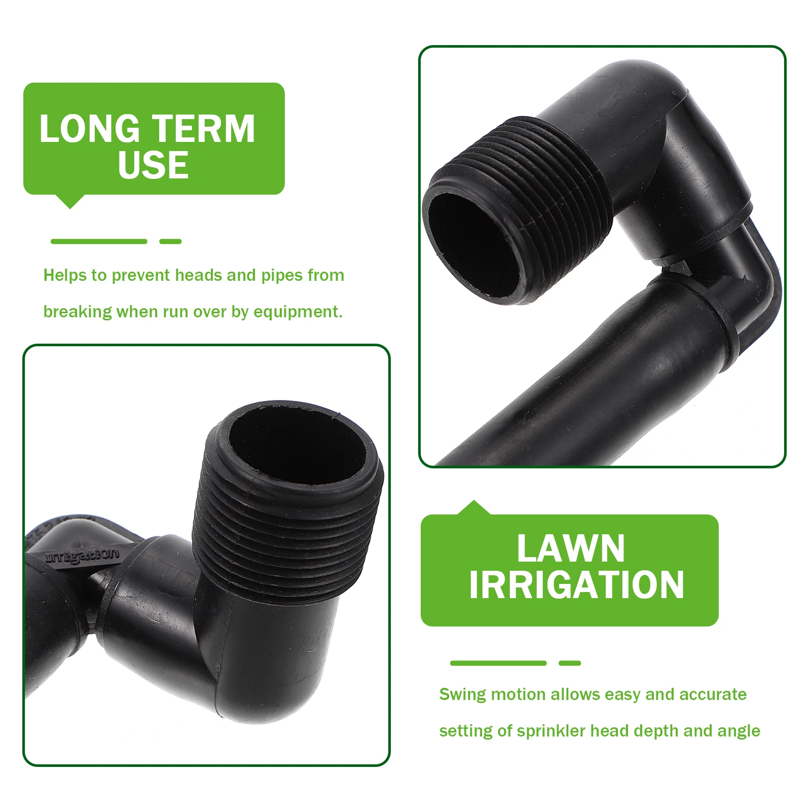 

5Pcs Swing Assembly Male Threaded Sprinkler Joint High Quality Plastic Support Arm Compatible with All Brands Quick Install and