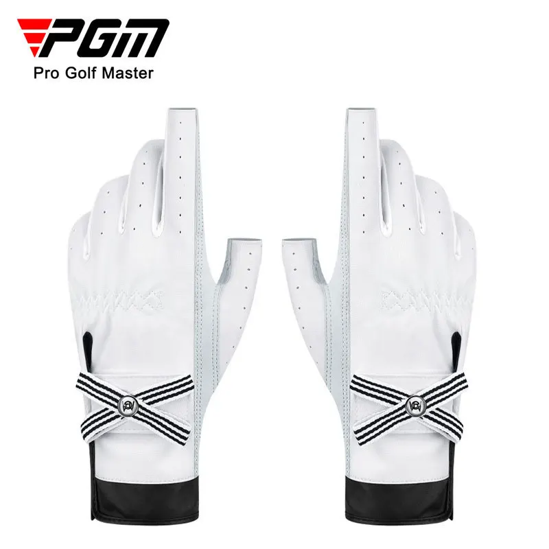 

PGM Lady's Golf Glove Women Soft Gloves Sheepskin Lycra Fabric Fingerless Breathable Anti Slip ST030 Wholesale