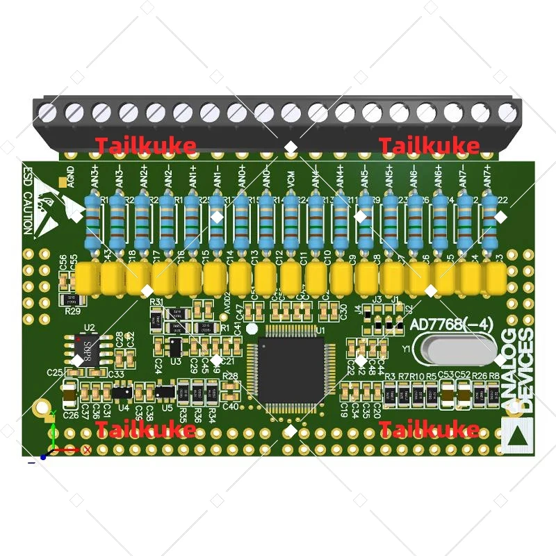 AD7768 8/4 Channel High Performance 24-Bit Synchronous Sampling ADC Module 110.8 KHz Bandwidth
