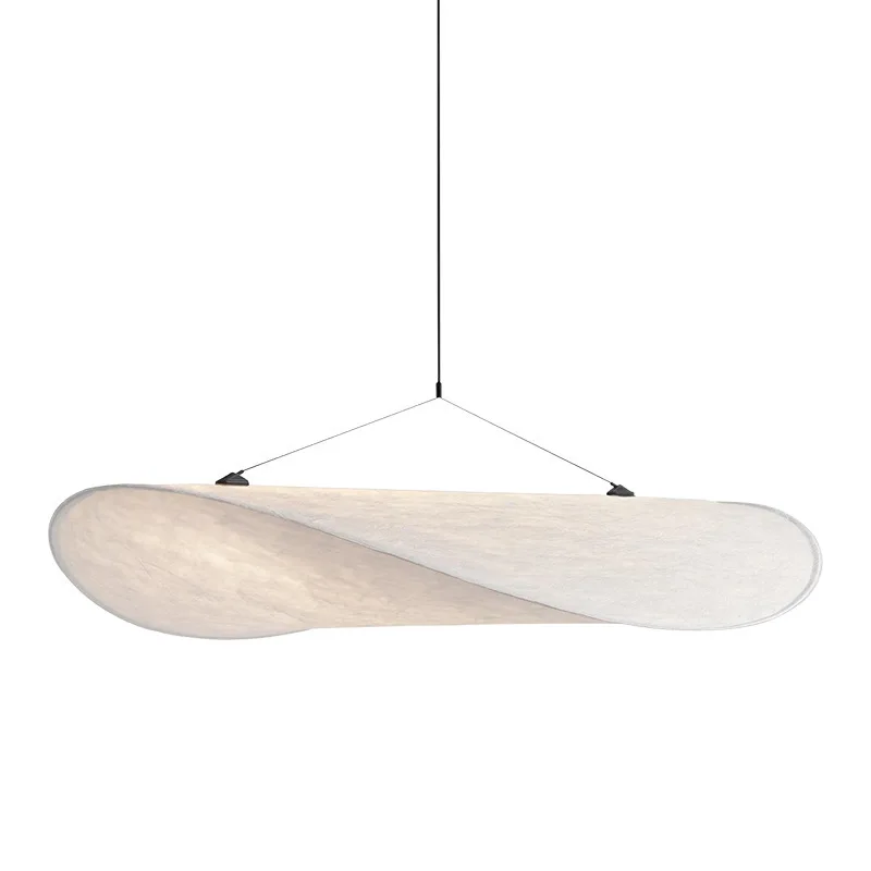 minimalista led lampada pingente lustre de seda branca para sala de estar sala de jantar home decor tecido de seda moderna tense hang luz pingente 01