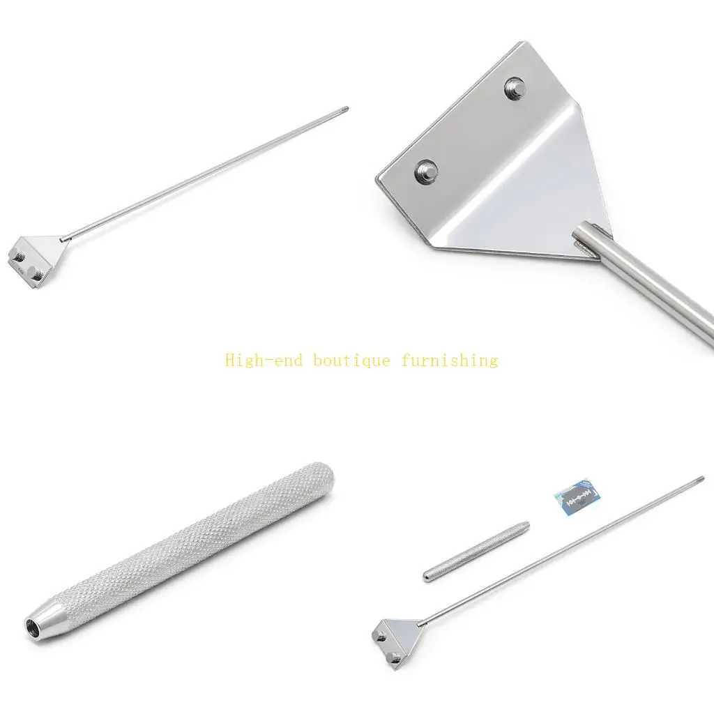 L9NB Algae-Scraper Stainless Steel Scrapers Fish for Tank Algae-Cleaner with Blade 18