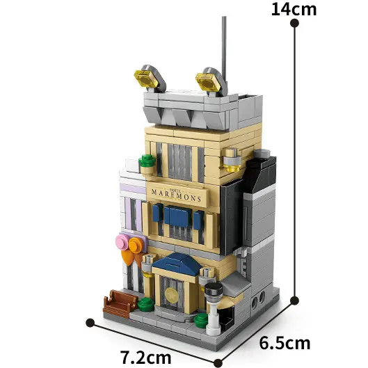 Haus Bausteine Mini City Store Street View Snack Straße Kinderspiel zeug Jungen und Mädchen Geschenke kompatibel mit Lego 6