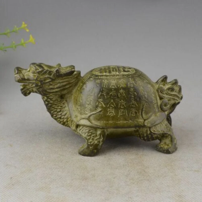 

VINTAGE CHINESE BRONZE OLD HANDWORK DRAGON TURTLE STATUE