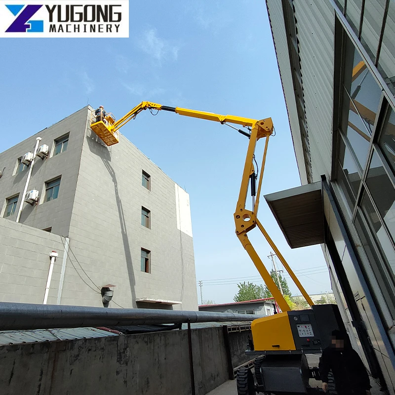 YG Factory Lift Platform Scissor Lifting 26 Meters Articulating Electric Boom Lifts Aerial Work Articulated Boom Lift Platform