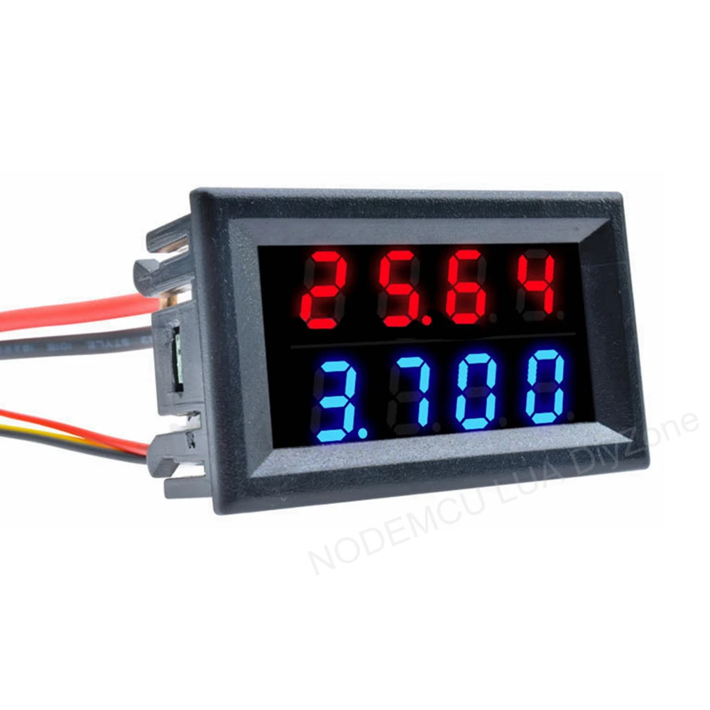 DC 100V 200V 10A LCD Digital Voltage Current Meter Tester Adjustable Ammeter Voltmeter Panel Volt Detector Dual LED Displa