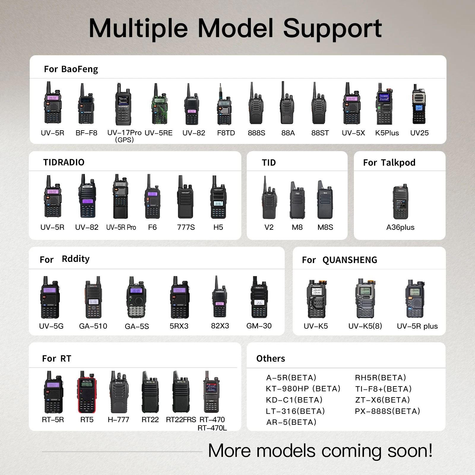 Didradio programador sem fio programação de aplicativo para walkie talkie repetidores de pesquisa de vários modelos para quansheng uvk5 bf UV-5R