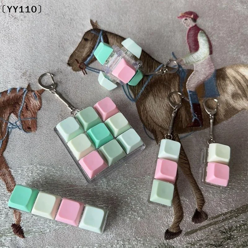 4/5/9 Keys Mechanical Keyboard Axis Tester Button Keycap Keychain Keyboard Keychain Toy Finger Keyboard Caps Toy〔YY110〕