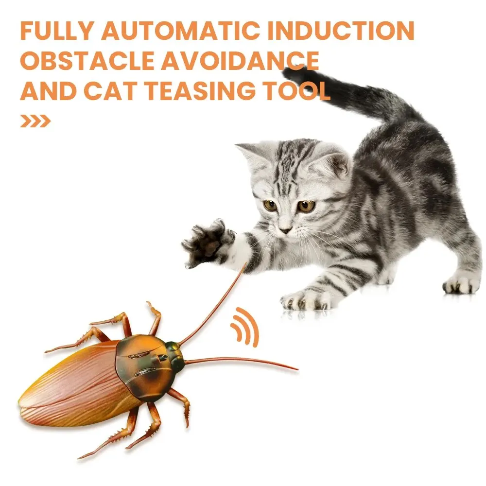 Inductive Cockroach Toy Tease Cats Tease Dogs Electric Inductive Cockroach Spoof Prank Cockroach Toy Cat Toy