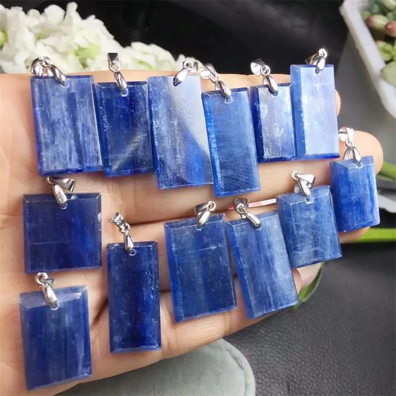 S925 Natural Kyanite Pendant Healing Reiki Jewelry Accessories For Women Man Holiday Gift 1PCS