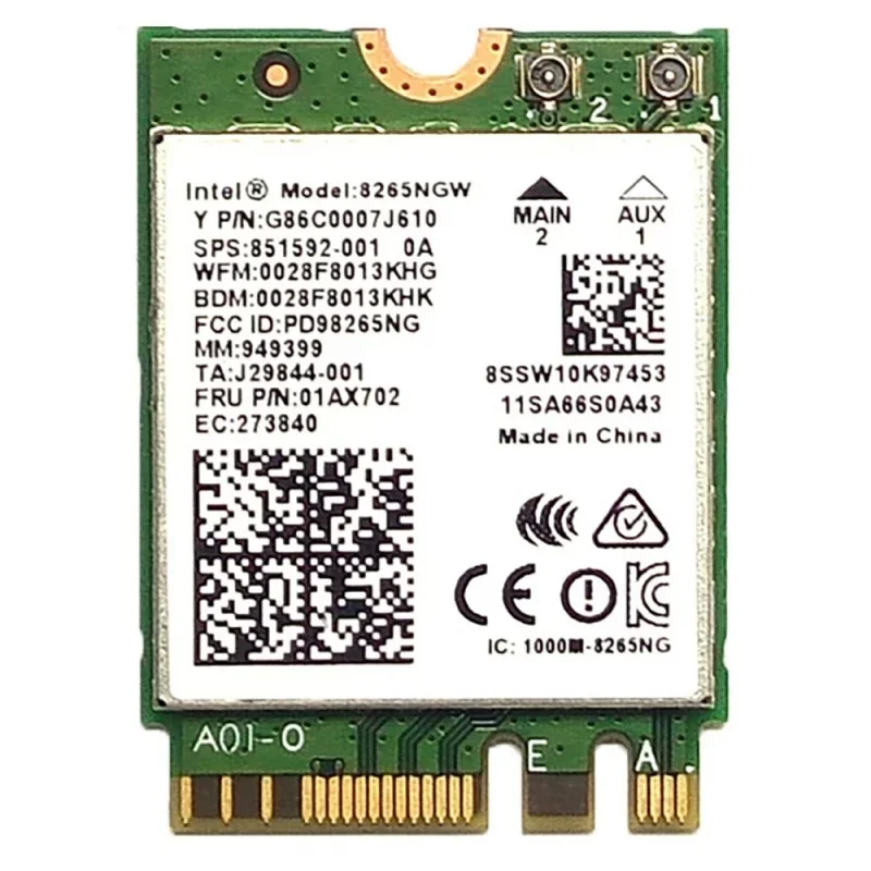 New wireless WiFi Bluetooth Card module for Lenovo e470e70 t470t470s 8265ngw 1592-001/01ax702