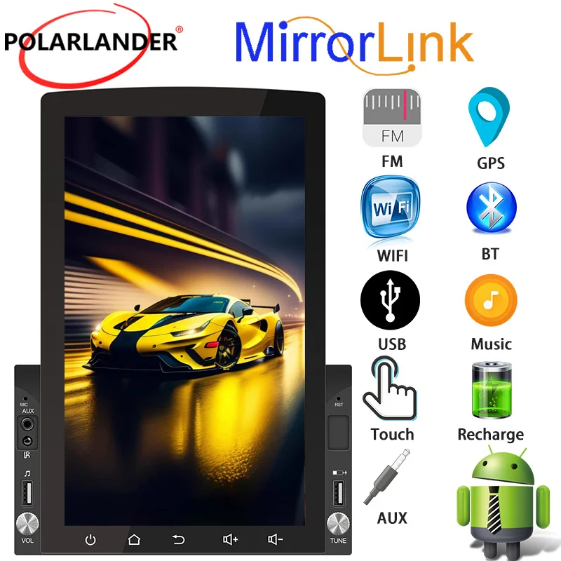 

10.1 Inch Android 10 Car Stereo 1G 16G GPS Navigation For Universal Car Radio Bluetooth FM 60Wx4
