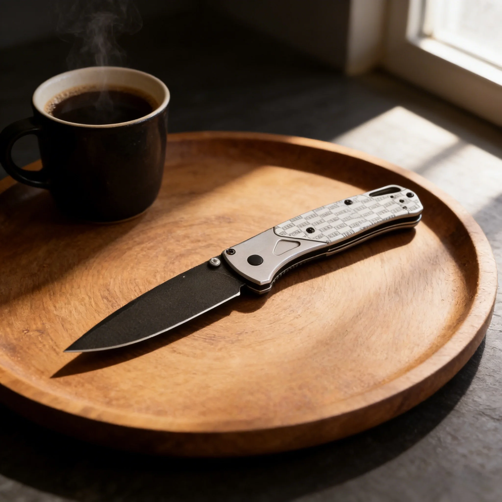 

535 - KITH collaboration model folding knife with aluminum handle, small knife for personal emergency carry (EDC), fruit knife