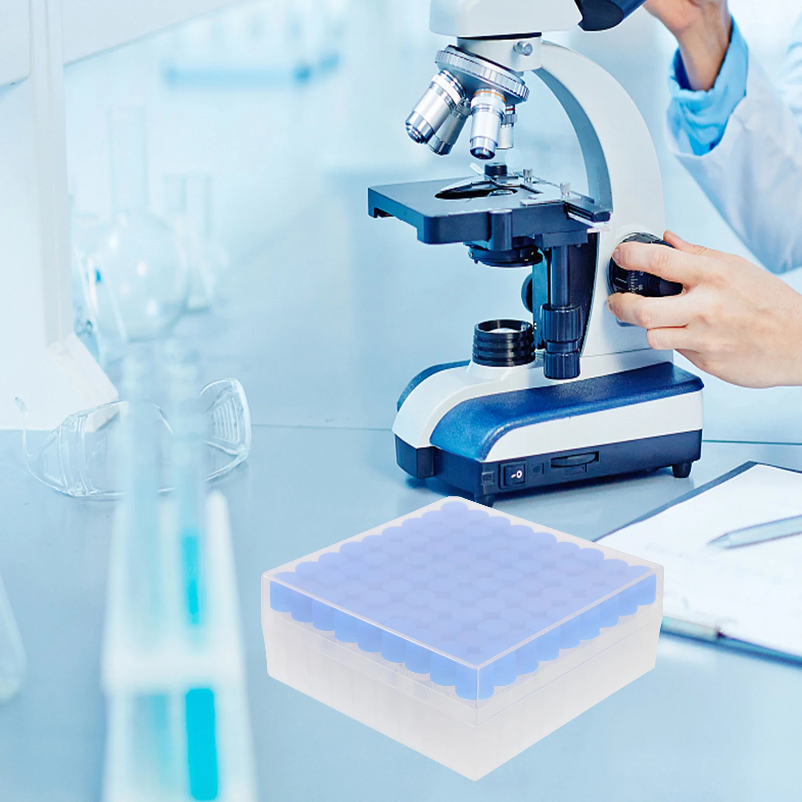 1.8ml Freezing Tubes Cryovial Premium Material for Cold Storage Sample Preservation Screw Cap Design Plastic Test Tube for Lab