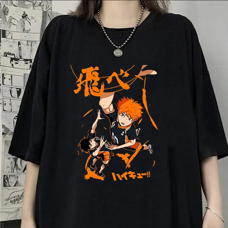 

Fashion New Anime T-shirt Men and Women Cartoon Tobio Kageyama Hinata Shoyo T-shirt Harajuku Streetwear T-shirt Casual Tops Tees