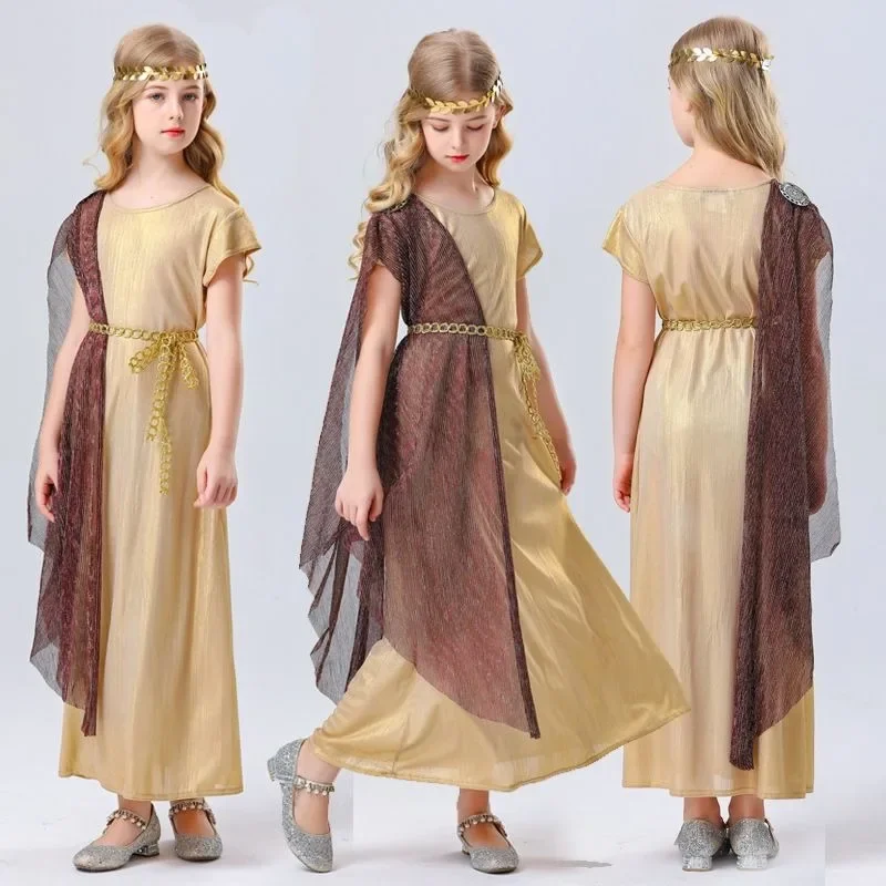 

Roman Goddesses Clothing Costume Long Dress Role Play Outfit Halloween Party Holiday