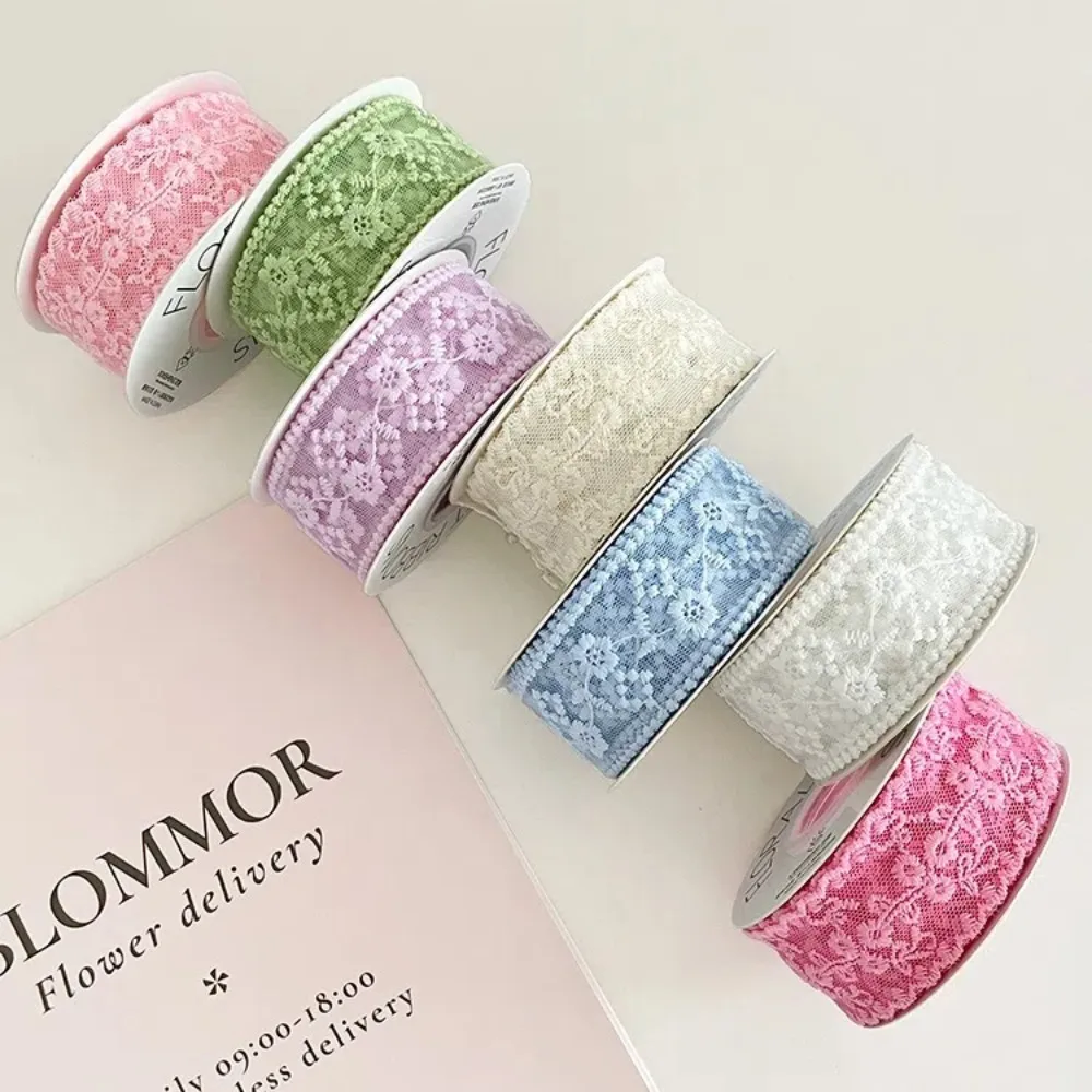 

Decorative 38mm Lace Carved Ribbon Hollow 8 Yards Silk Ribbon Gift Materials Handmade DIY Gift Wrapping Ribbon Gifts