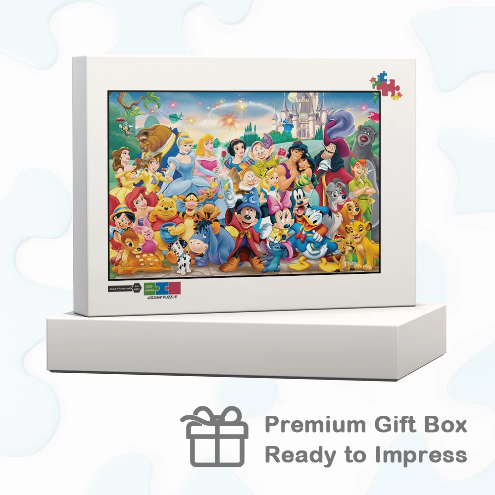 Disney Original Characters Puzzles for Adults Famous Disney Castle Games and Puzzles Cute Collage Mickey Mouse DIY Jigsaw Puzzle