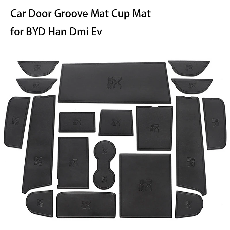 

Car Door Groove Mat Cup Mat for BYD Han Dmi Ev Center Console Storage Box Mats Auto Gate Slot Cup Holder Pad