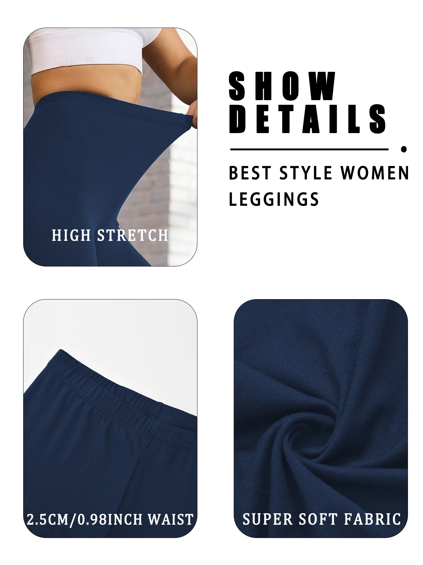 Leggings súper suaves de tiro bajo para mujer, alta elasticidad para entrenamiento, yoga, correr y uso informal diario, medias elásticas cómodas
