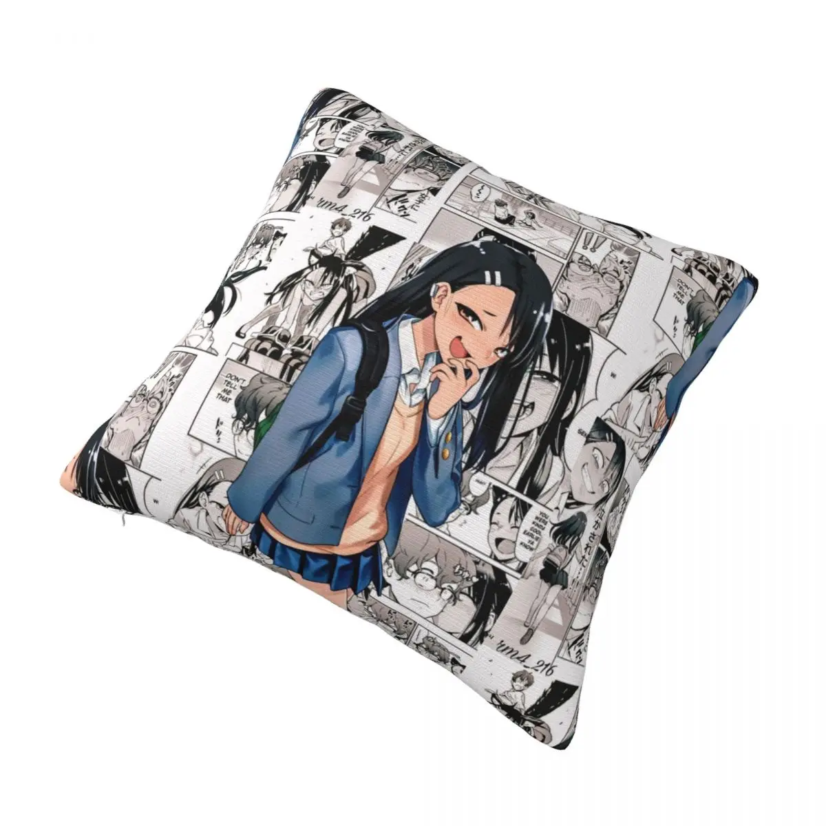 Don\'t Toy With Me Miss Nagatoro Pillowcase Merch Cushion Cover Gift The Queen of Torture Love Pillow Case Cover Home Multi-Size