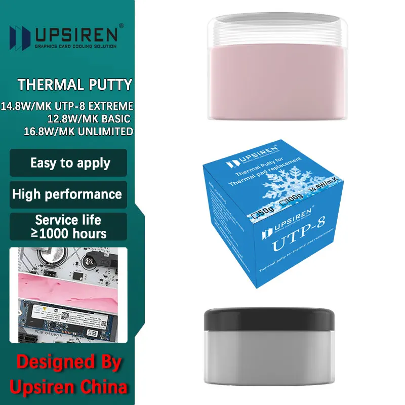 

Thermal Putty 14.8W UTP-8 Extreme For VGA GPU IC Processor Rapid Cooling Thermal Pad Replacement 12.8W Base 16.8W Unlimited