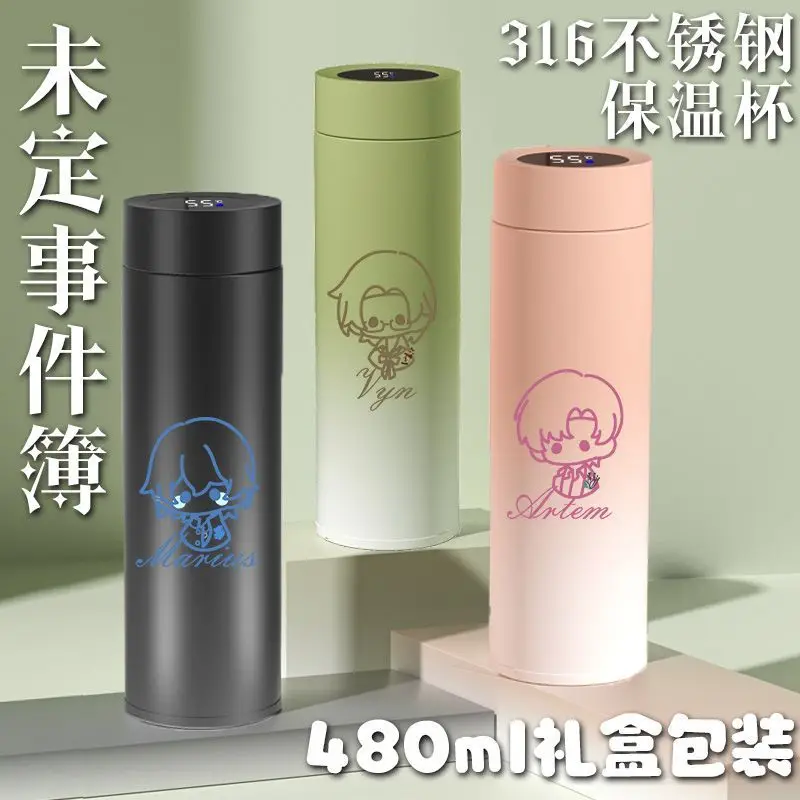 

Аниме «Слезы Фемиды» 2025, игра Cos Marius Luke Pearce Artem Wing Vilhelm, мультяшный дисплей температуры, изолированная чашка для воды, подарок