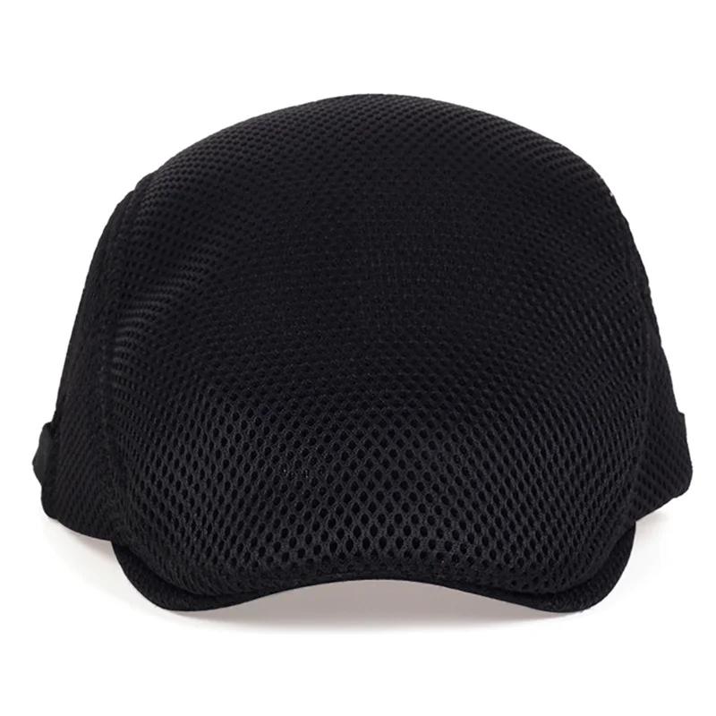 summer hollow mesh breathable sun hat classic solid color beret men and women universal hats outdoor sports cap