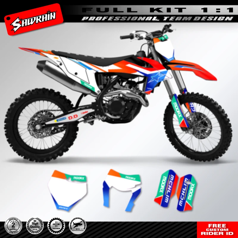 

Набор наклеек с графическими номерами мотоцикла Sawrain для KTM SX SXF 2019-2022 EXC XCW 2020-2023
