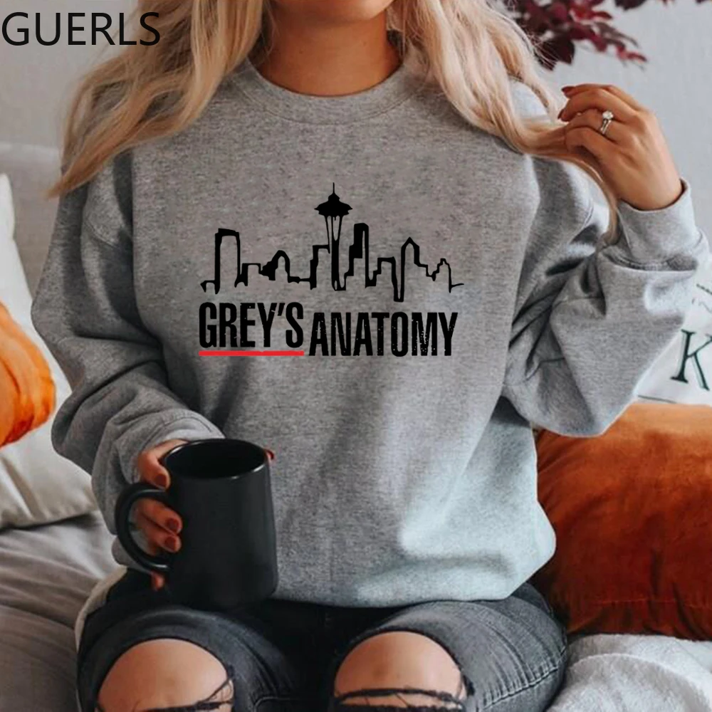 Grey's Anatomy Sweatshirt Grey Sloan Memorial Hospital Sweatshirt Women Long Sleeve Crewneck Sweater Tv Show Inspired Sweatshirt