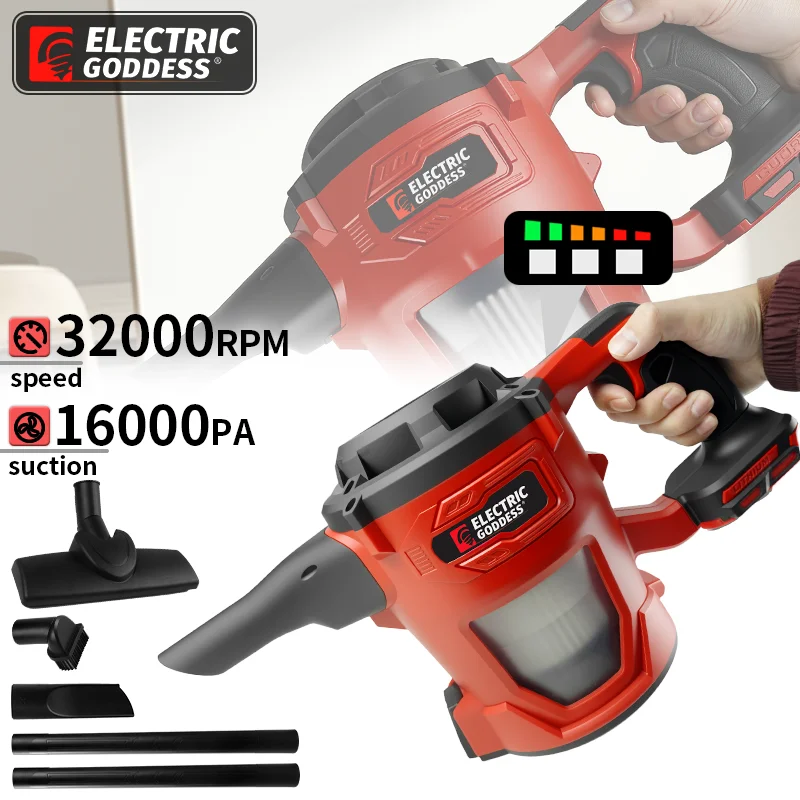 

Беспроводной электрический пылесос 16000pa, ручной перезаряжаемый инструмент для сбора сухой/влажной пыли и ковров для Makita, аккумуляторные штифты 18 В