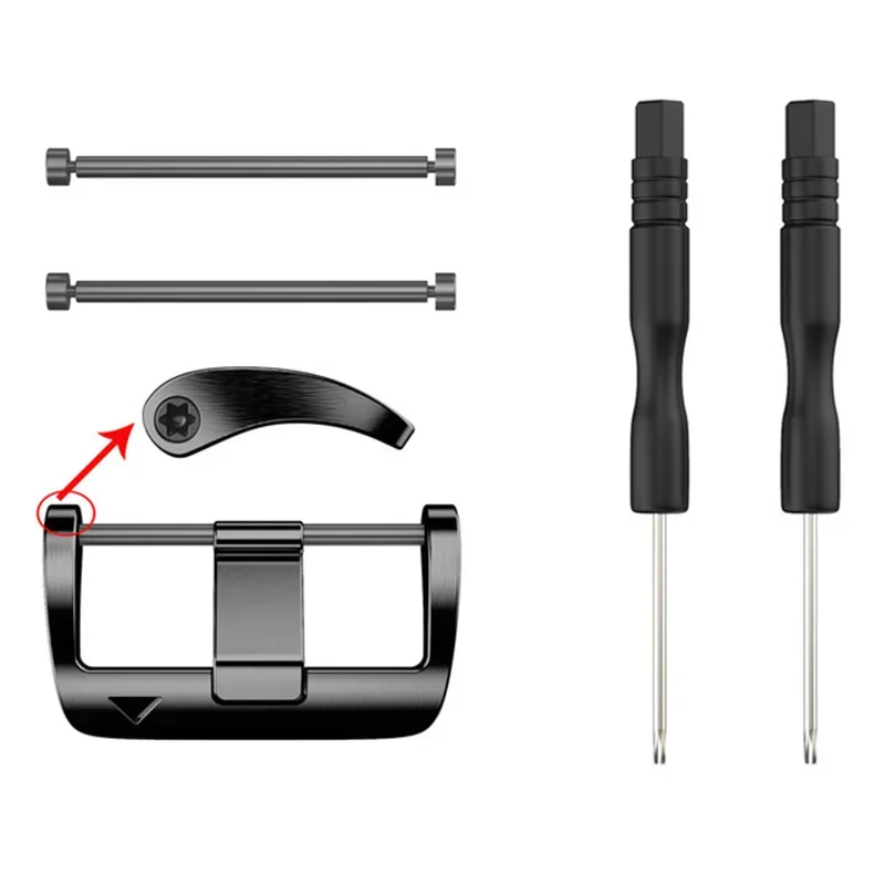 Conector de hebilla de acero inoxidable de 22 y 26mm para reloj Garmin Fenix7X 6X Fenix7 6 Fenix 5X 5 3 3HR, hebilla de tornillo de ajuste rápido de fácil ajuste