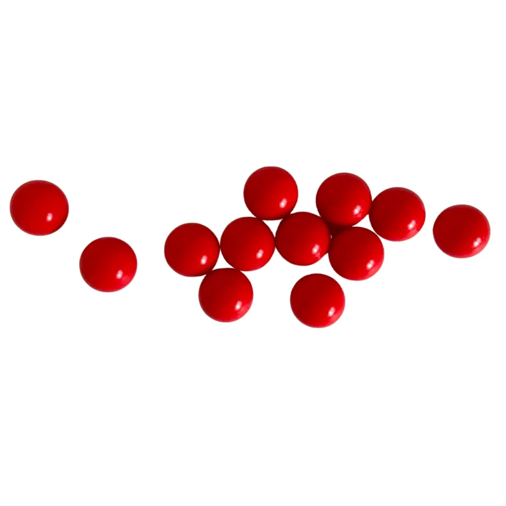 12mm Delrin Polyoxymethylene (POM) /Celcon Solid Plastic Bearing Balls Custom Made in Red