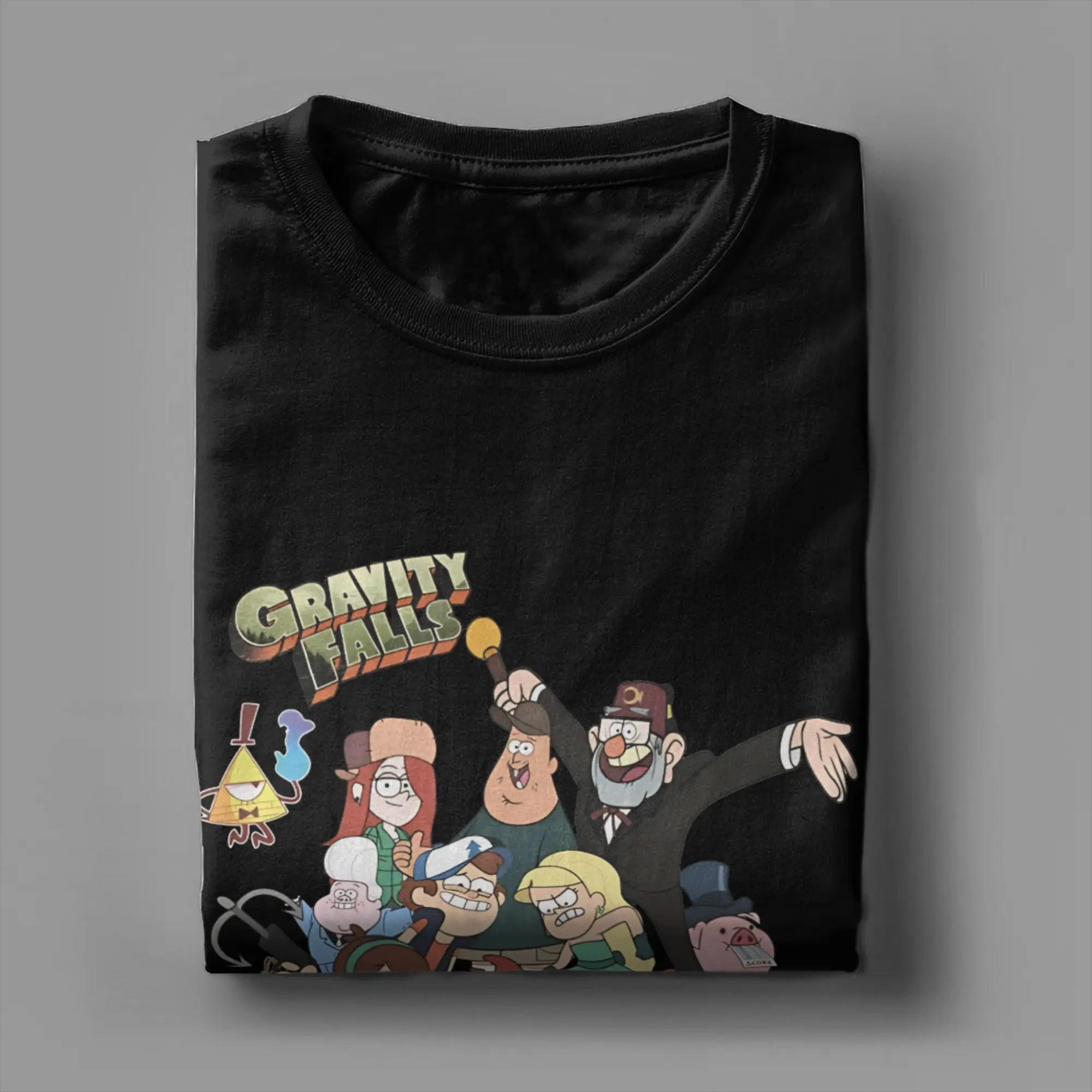 الرجال الجاذبية كاذبة شخصيات تي شيرت الملابس القطنية خمر قصيرة الأكمام طاقم الرقبة تي شيرت مطبوعة تي شيرت