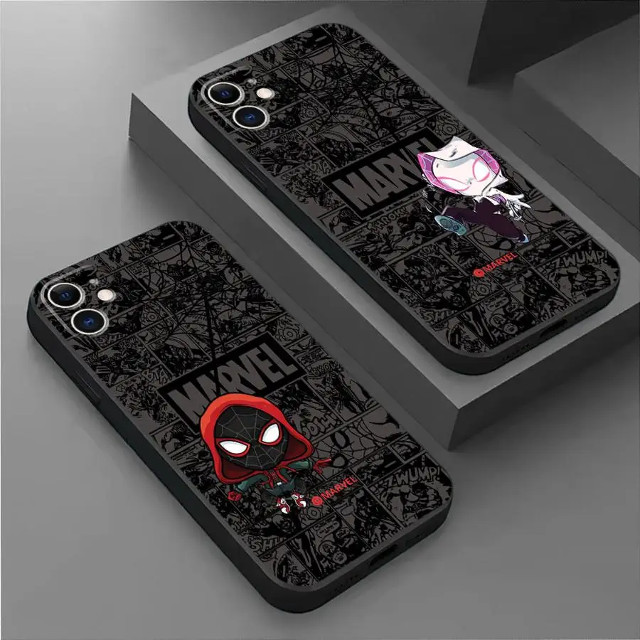 Marvel Spider Man casing ponsel imut, casing Capa silikon untuk Samsung Galaxy Note 20 Ultra S9 S8 Plus S10 Note 10 Plus Note 9 8