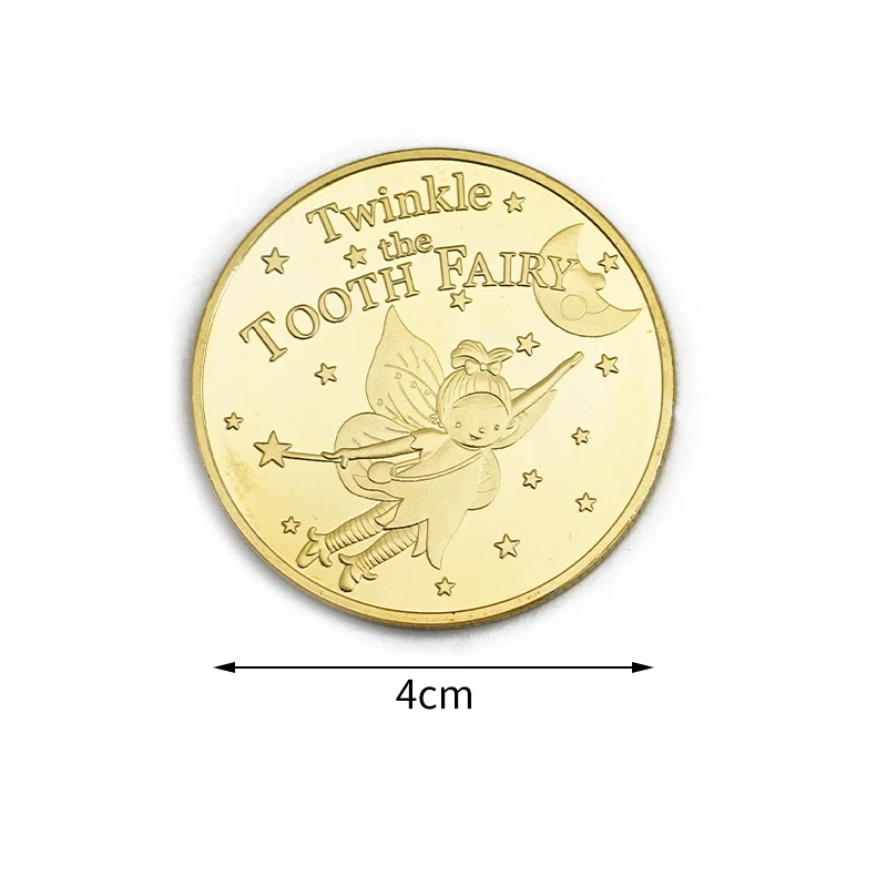 عملة تذكارية مطلية بالذهب للأطفال ، جنية الأسنان ، هدايا تذكارية للأطفال ، طفل ، طب أسنان ، هدايا العيادة ، 1 + #6