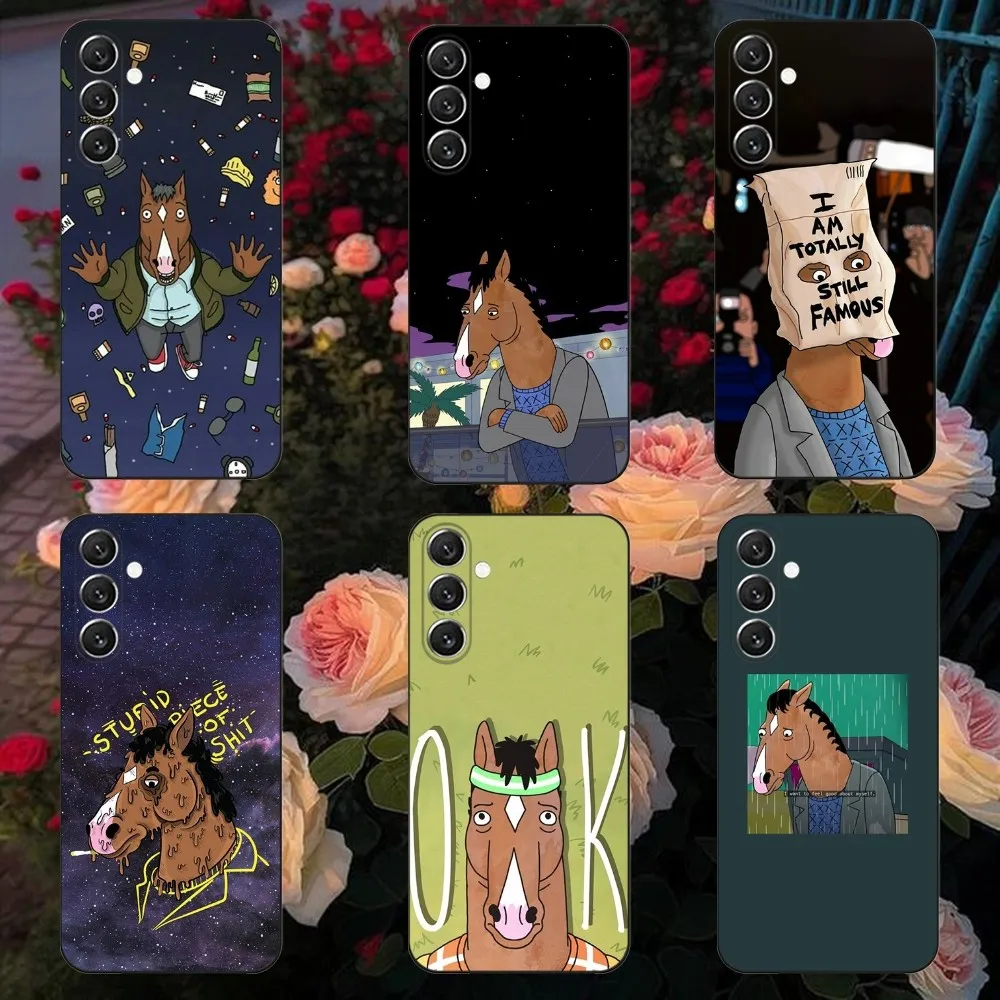 Cartoon B-BoJack Horseman  Phone Case For Samsung Galaxy A13,A21s,A22,A31,A32,A52,A53,A71,A80,A91 Soft Black Cover