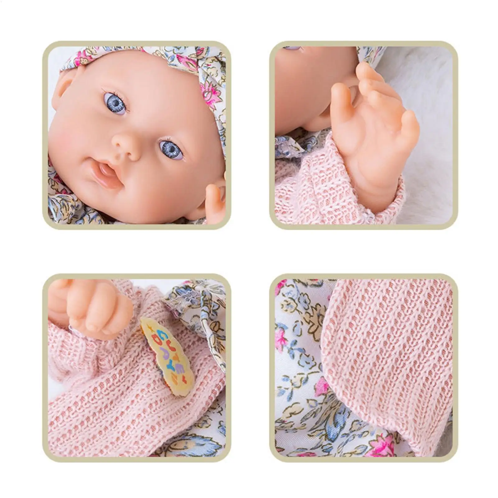 

12 Inches Reborn Baby Realistic Vinyl Body Alive Full Body Baby Dolls Newborn Finished simulation baby doll Children Girls Gift