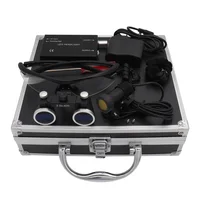 Lupa Dental para laboratorio Dental, Binocular de aumento de 2,5/3,5x420, faro delantero, juego de 5W, caja de Metal