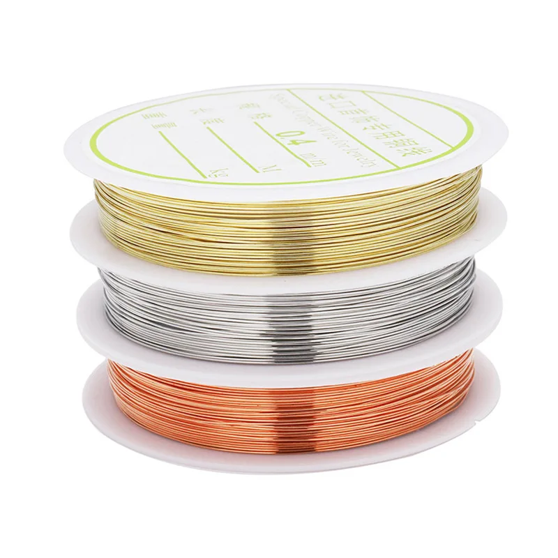 0.2/0.3/0.4/0.5/0.6/0.8/1mm Sturdy Copper Wire Beading Wire DIY Jewelry Making For Bracelets Necklaces Accessories Supplies