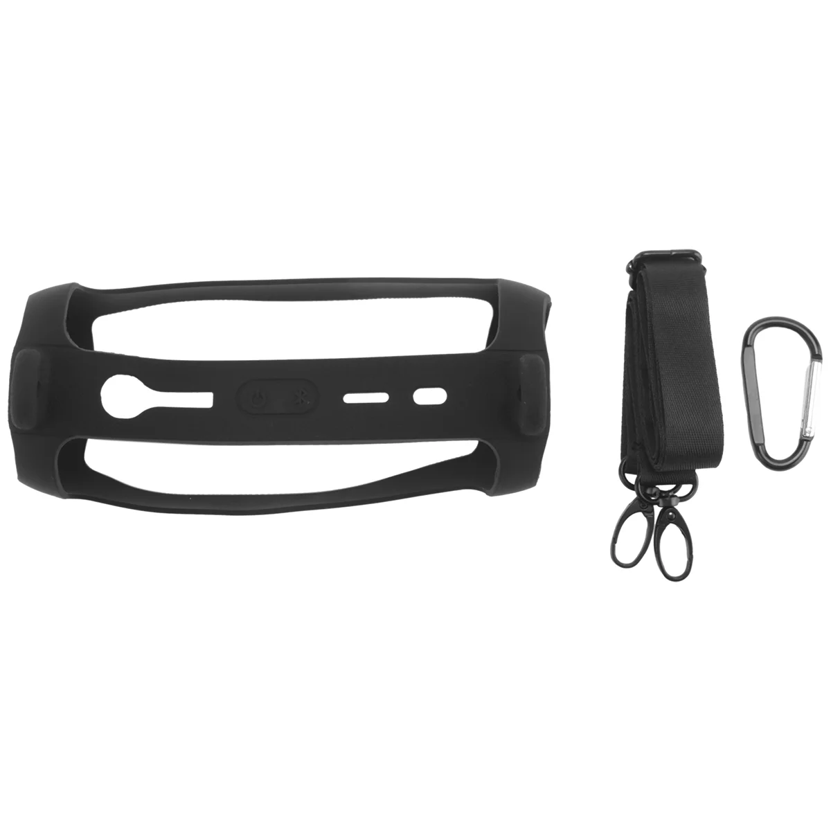 For JBL Flip 6 Case Cover Audio Storage Bag with Shoulder Strap Carabiner Travel Carrying Protective Storage Bag ST