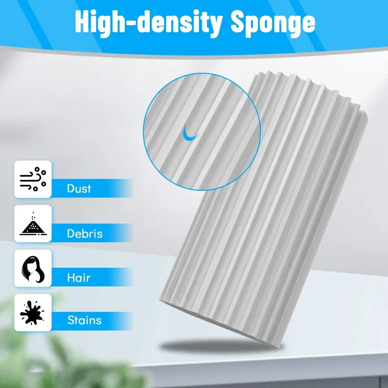 4PCS Magical Dust Cleaning Sponges Damp Clean Duster Sponge Cleaning Sponge for Cleaning Blinds Baseboards and Vents Reusable