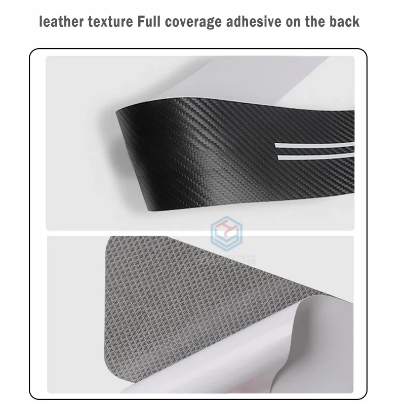 Carbon Door Sill Car Rear Trunk Bumper Guard Plate Protector Sticker for Audi A4 B8 8KH B9 8WH Logo Anti-Scratch Decal