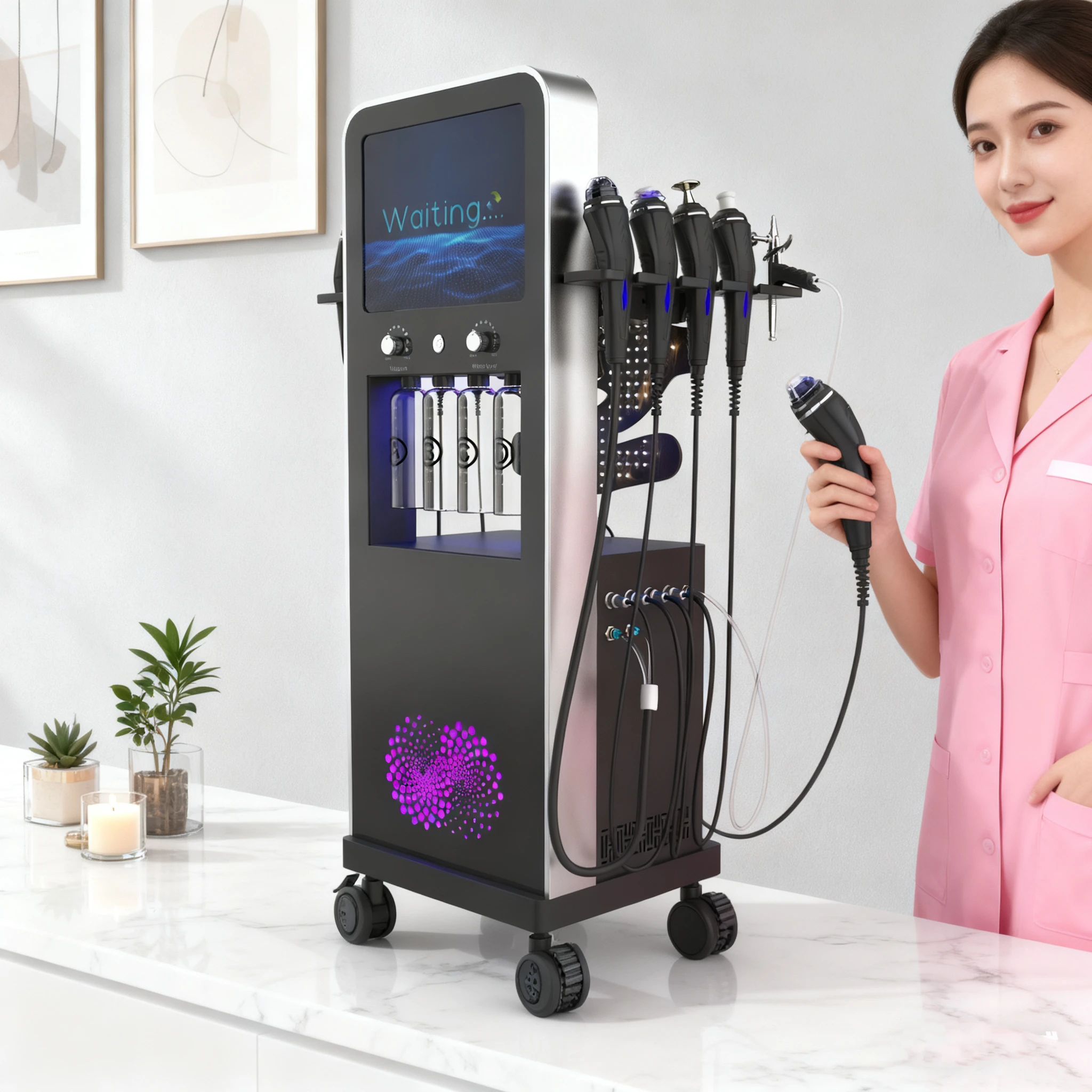 Professional Hydra Clean Facial Beauty Device - Multi- Functional Hydro Care Machine For Deep Cleansing Skin Rejuvenation