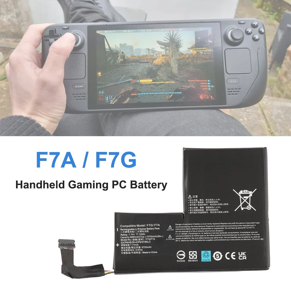 ETESBAY F7A Battery Compatible with All-New Steam Deck LCD Handheld Game Console 7.7V 40.04Wh 5313mAh High Capacity Replacement