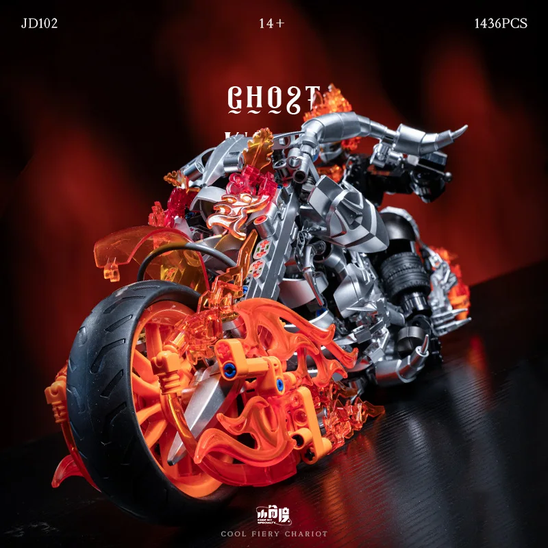 نموذج قابل للجمع للدراجة النارية من MarvelHero GhostRider، لعبة تجميع عالية الصعوبة للبالغين، مشتق الرسوم المتحركة #2